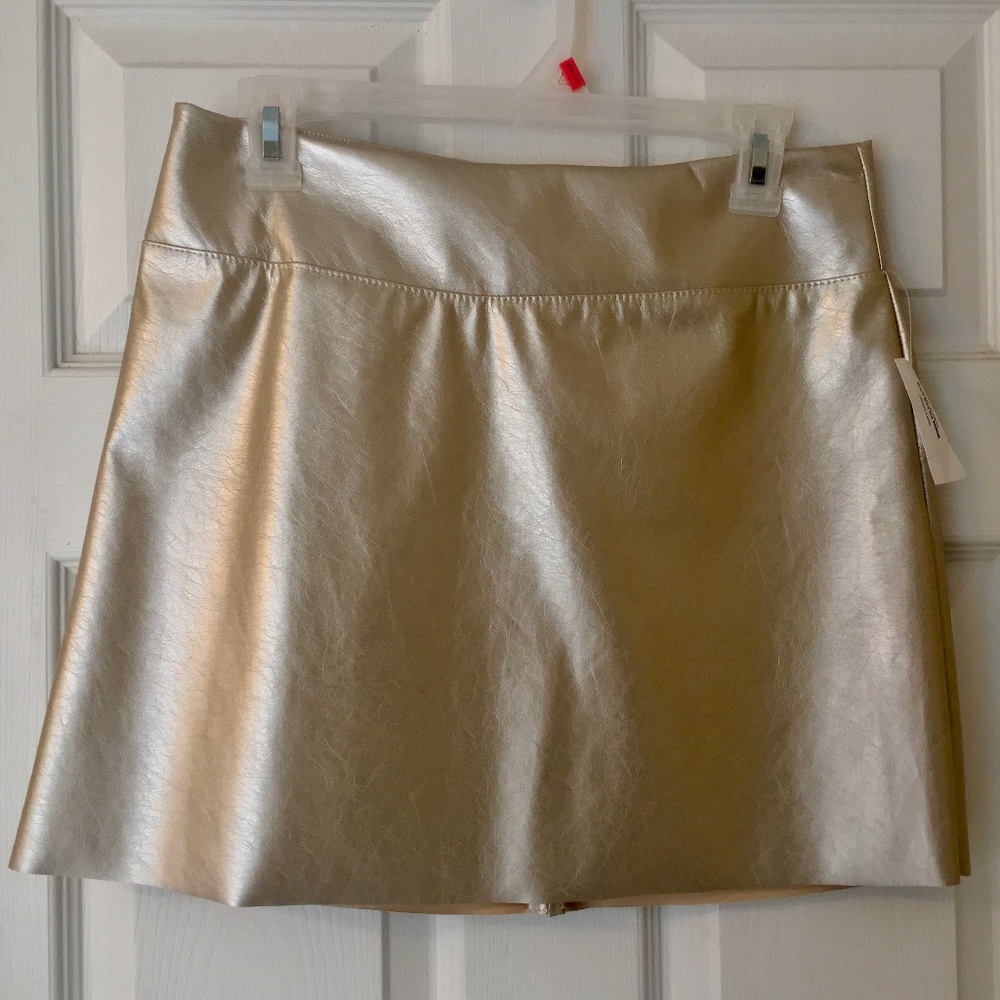 Metallic Gold Miniskirt